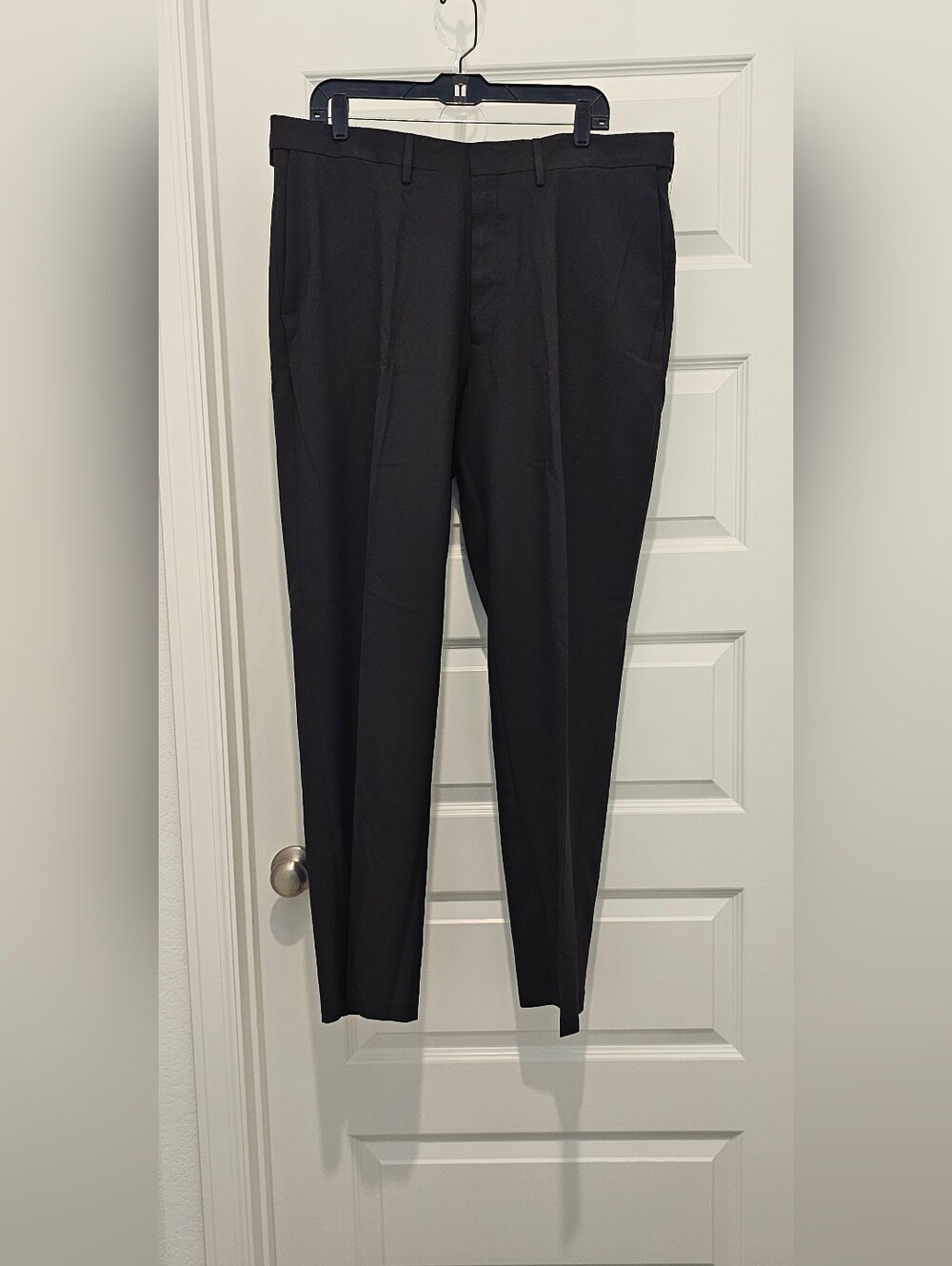 Haggar Premium Comfort Dress Pants Men’s 38x32 Black Classic Fit Flat Front